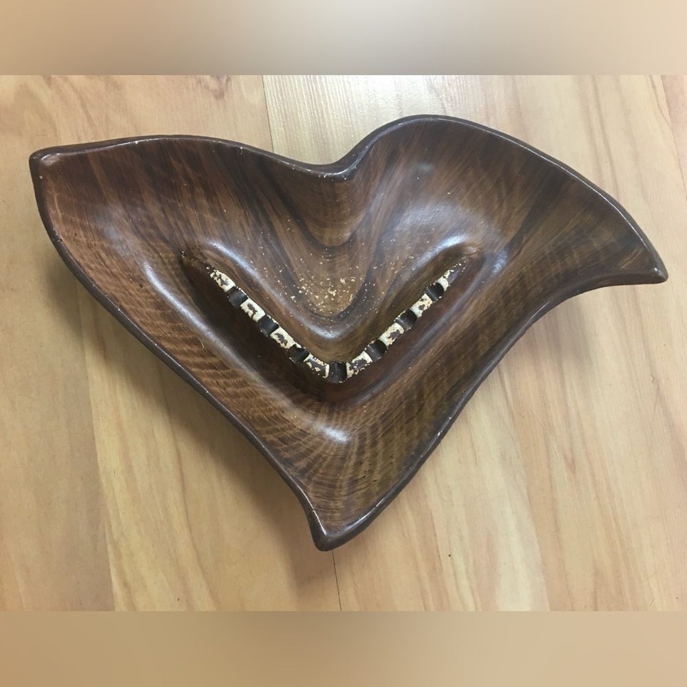 Vintage Ceramic Brown California Pottery Ashtray 309